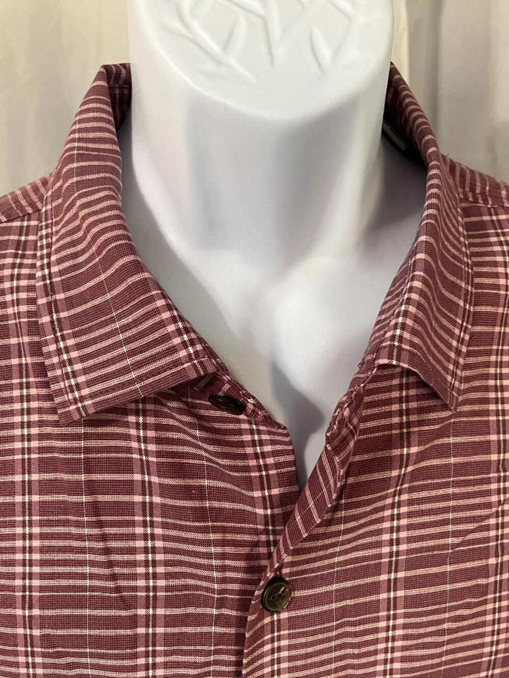 🌺 Tommy Bahama Men’s XL Rose Pink White Silk Hawaiian Short Sleeve Shirt EUC 🌴